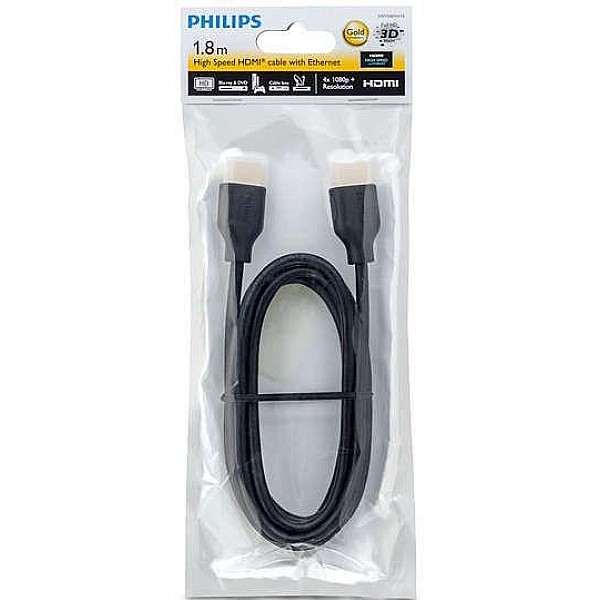 Laidas PHILIPS HDMI M. HDMI M. 1.8m. juodas SWV5401H/10