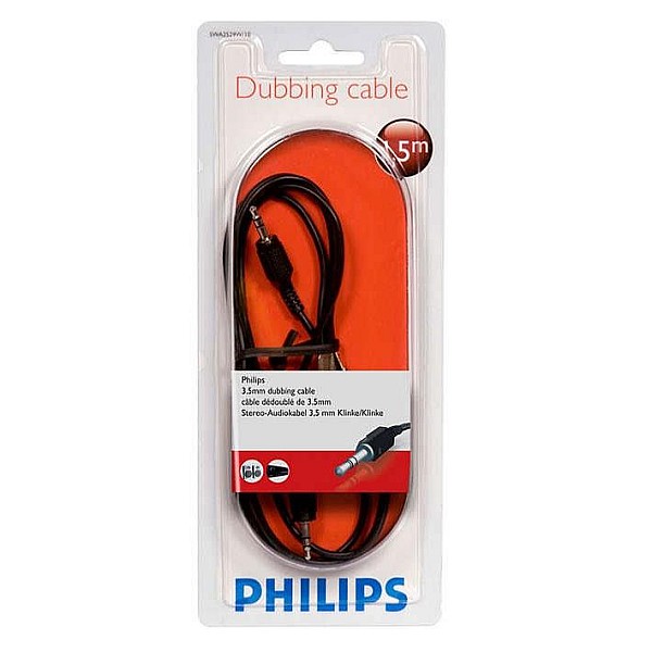 Laidas PHILIPS 3.5mm M. 3.5mm M. 1.5m. juodas SWA2529W/10