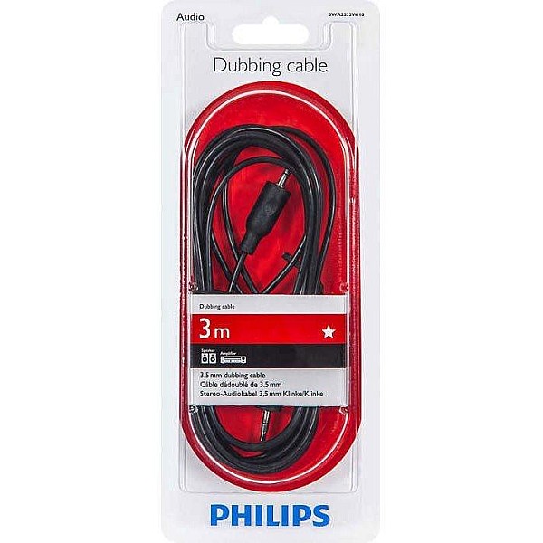 Laidas PHILIPS 3.5mm M. 3.5mm M. 3m. juodas SWA2533W/10