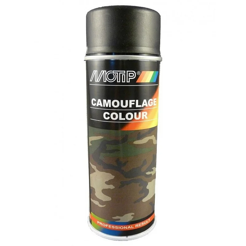 Lakas aerosols Camouflage RAL 9021 Black 400ml, Motip