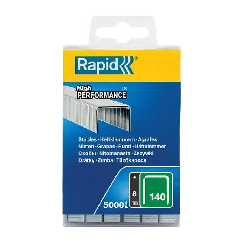 Klambrid 140/8 5000tk, 10,6x1,3mm, roheline, plastkarbis, ts, Rapid
