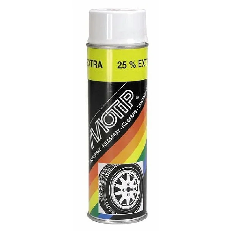 Ratlankių dažai WHEEL SPRAY balti 500ml, Motip