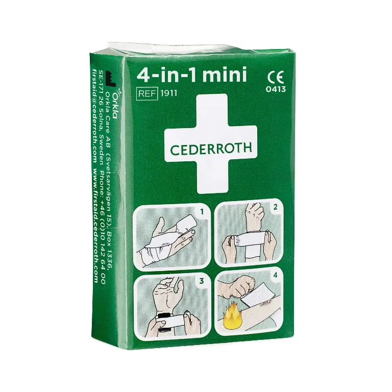 Sterilus žaizdų tvarstis 4-in-1 Mini 6cm x 3m, Cederroth Sterilus žaizdų tvarstis 4-in-1 Mini 6cm x 3m, Cederroth