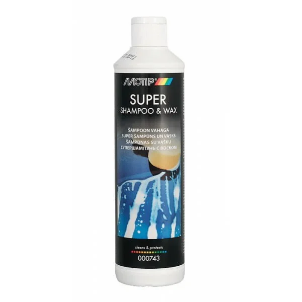 Šampūns un vasks Super Shampoo & Wax 500ml, Motip Šampūns un vasks Super Shampoo & Wax 500ml, Motip