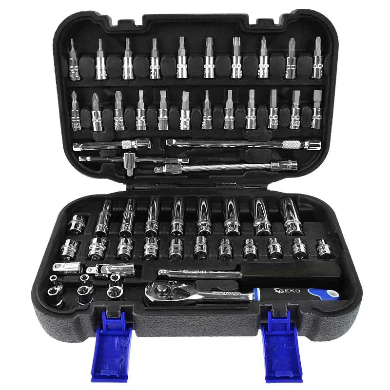 Gala atslēgu kompl.koferī 1/4 4-14mm 56gb Geko Gala atslēgu kompl.koferī 1/4 4-14mm 56gb Geko