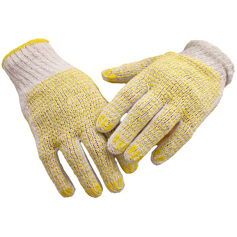 Cimdi adīti ar PVH punktējumu (divpus.)  8.izm Cimdi adīti ar PVH punktējumu (divpus.)  8.izm