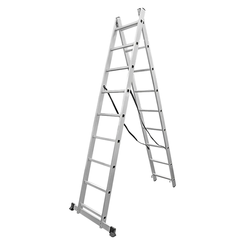 Kāpnes alumīnija 2x 9 pakāpieni Kāpnes alumīnija 2x 9 pakāpieni