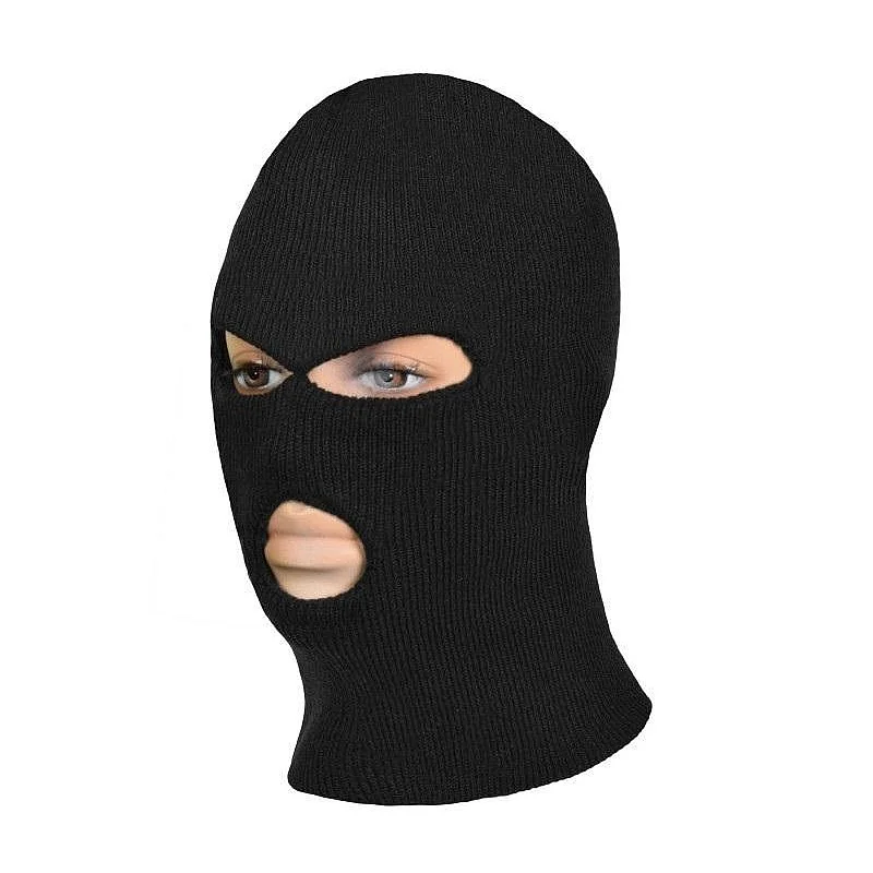 Skrybėlė-kaukė Balaclava 3 per. juodas Skrybėlė-kaukė Balaclava 3 per. juodas