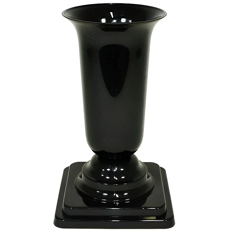 Puķu pods-vāze uz paliktņa Dama melns Puķu pods-vāze uz paliktņa Dama melns