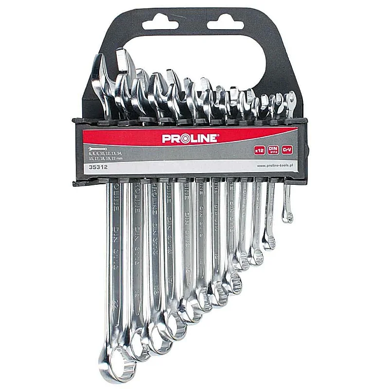 Kombinētu atslēgu kompl. Proline 6-22mm 12gb Kombinētu atslēgu kompl. Proline 6-22mm 12gb