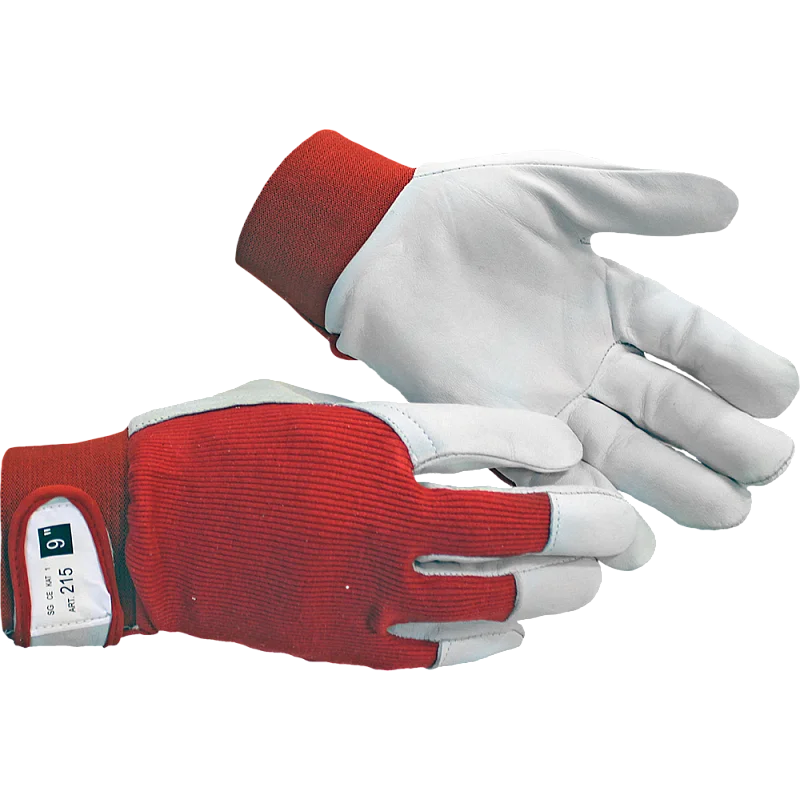 Cimdi gludas ādas ar klipsi  9 izm.