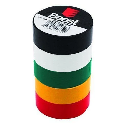 Līmlenta izolac. 19mm/10m kras.kompl.5gab Līmlenta izolac. 19mm/10m kras.kompl.5gab