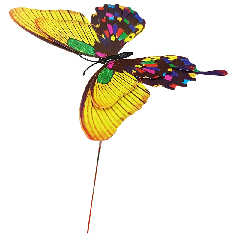 Sodo dekoras Drugelis ant pagaliuko