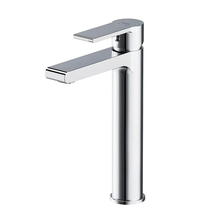 Jaucējkrāns izlietnes Cersanit Brasco High, ar Klik-Klak noteku, hromēts