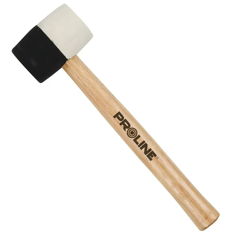 Āmurs gumijas 340g melns/balts ar koka rokturi Āmurs gumijas 340g melns/balts ar koka rokturi