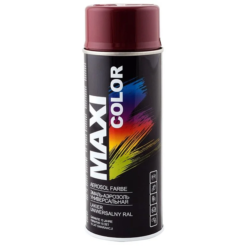 Aerosolkrāsa Maxi Color RAL3005 400ml sarkana