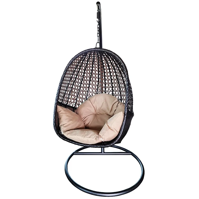 Šūpuļkrēsls ar spilvenu, rotanga 110x85x72cm