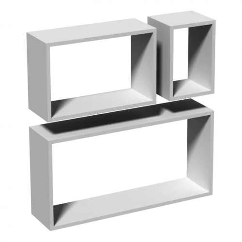 Plauktu kompl. FRS balts kvadrāts x3