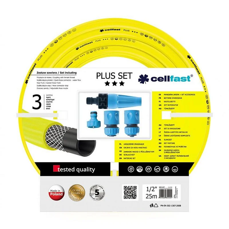 Laistīšanas šļūtene 1/2 Plus ar sprauslu kompl.