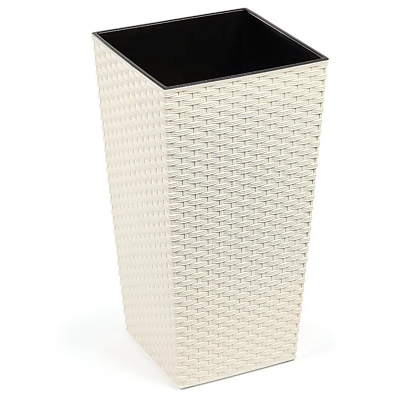 Gėlių puodelis Finezia Rotangas 30x30x57cm, kreminė