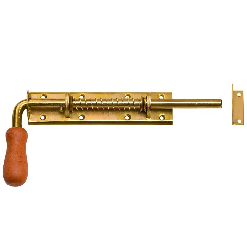 Aizbīdnis vārtu ar atsperi WSP 420x190 mm tērauda misiņa Aizbīdnis vārtu ar atsperi WSP 420x190 mm tērauda misiņa