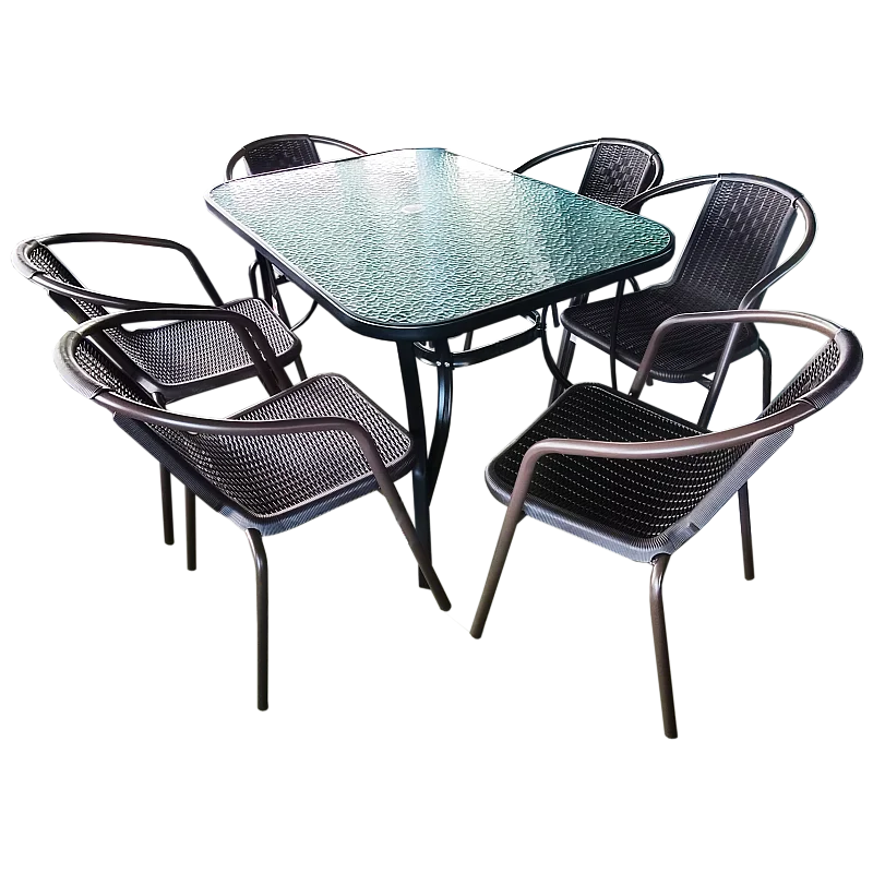 Dārza komplekts, galds ar 6 krēsliem