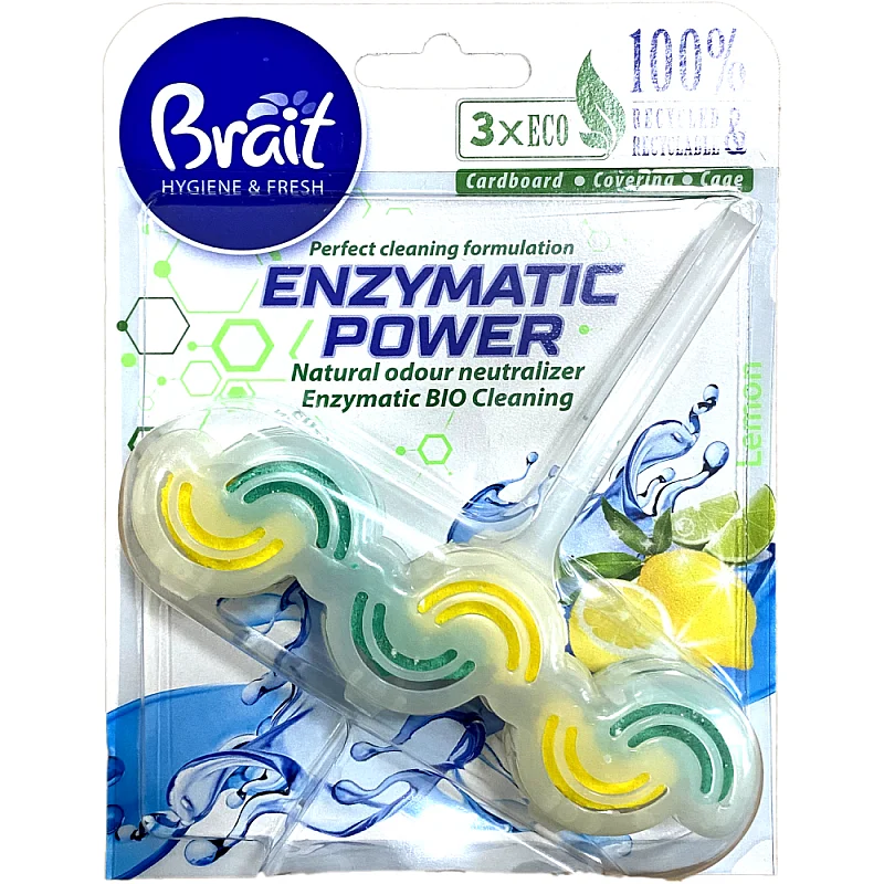WC bloks 45g Brait Enzymatic Lemon WC bloks 45g Brait Enzymatic Lemon