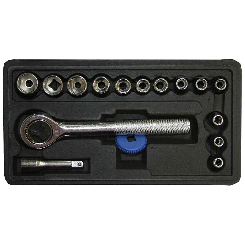 Gala atslēgu kompl.koferī 1/4 4-13mm 17gb