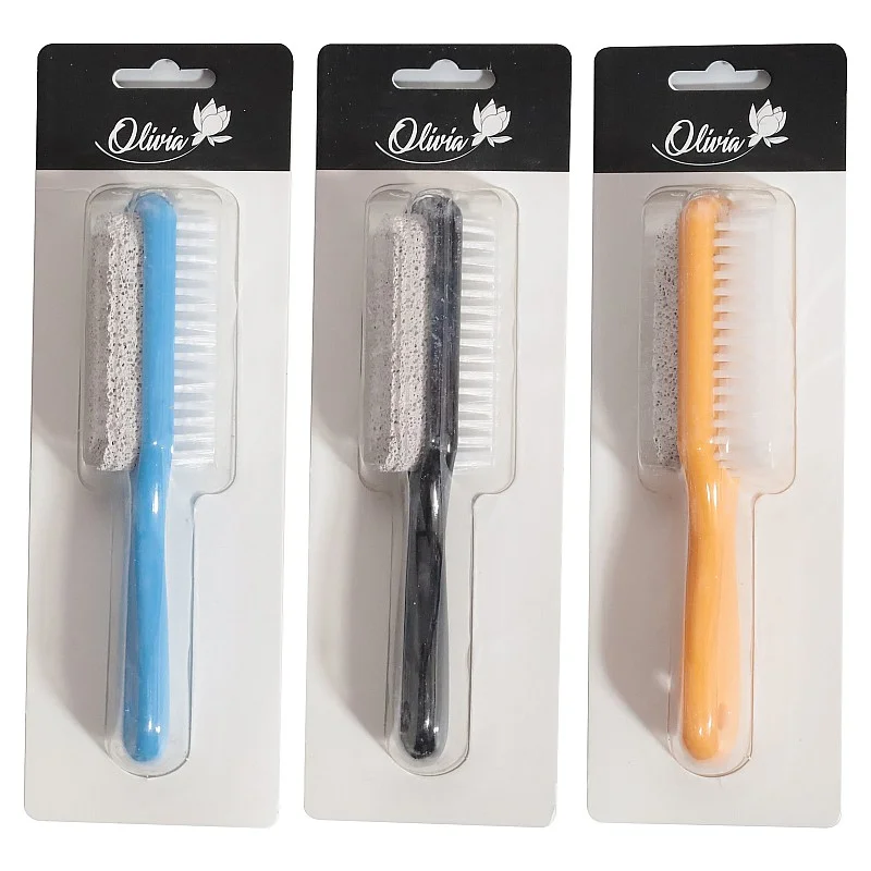 Pėdų šepetėlis su pemza 17,5cm 1vnt Pėdų šepetėlis su pemza 17,5cm 1vnt