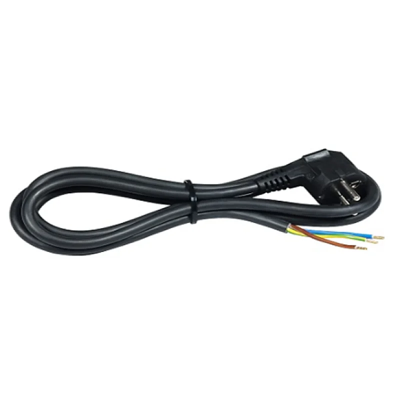 Vads ar kontaktdakšu 3Gx0.75 1,5m melns