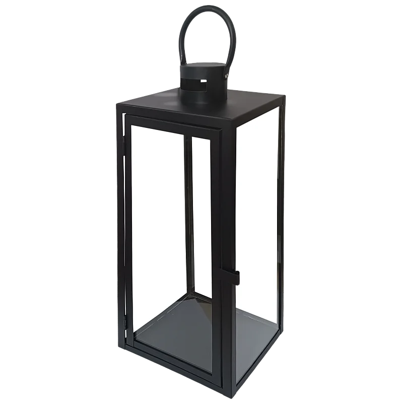 Laterna Josephine metāla 17x17x43cm, melna