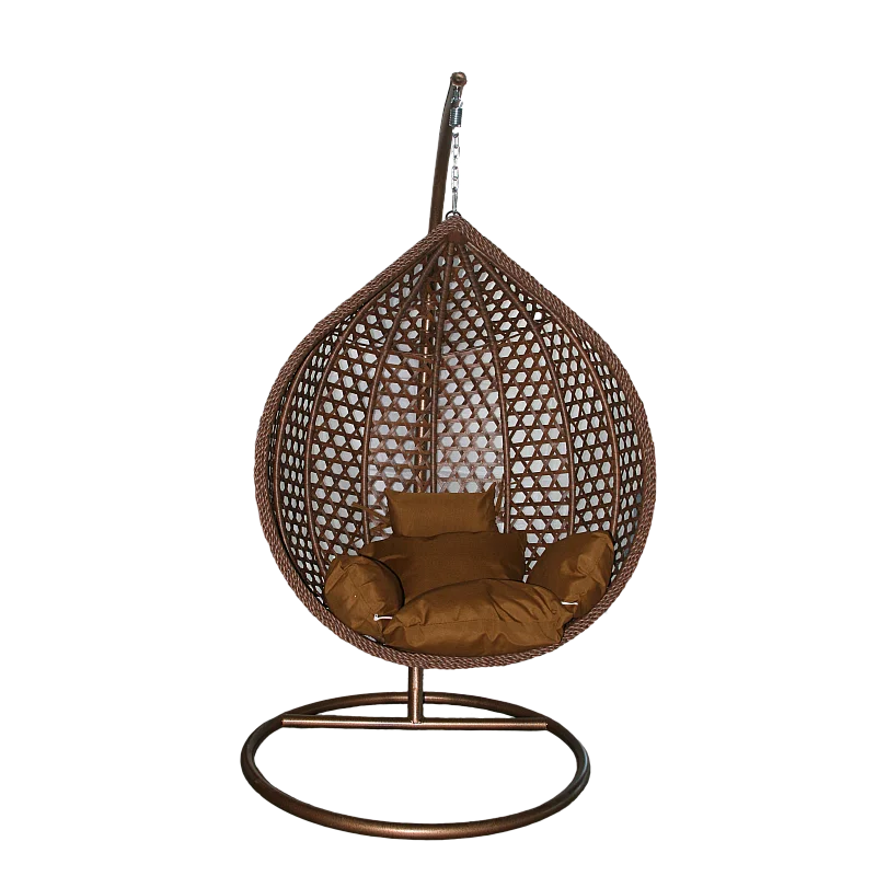 Šūpuļkrēsls ar spilvenu brūns mazais