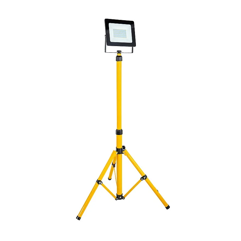 Prožektors LED 50W IP65 uz statīva, melns