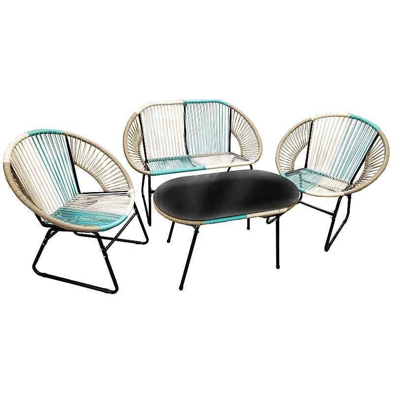 Dārza komplekts, galds ar 3 krēsliem