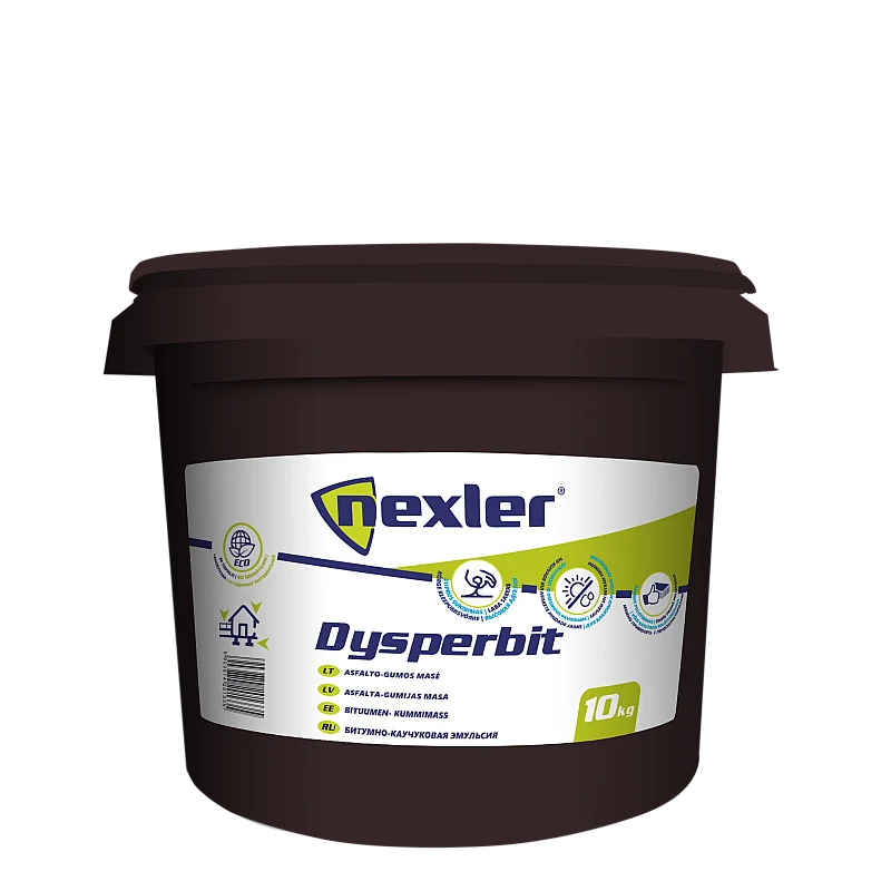 Bituma-kaučuka mastika 5kg Nexler Dysperbit uz ūdens bāzes