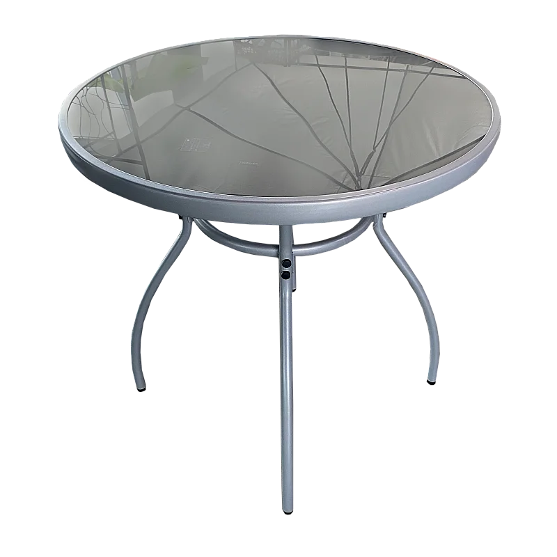 Galds ar stikla virsmu 75x75x70cm