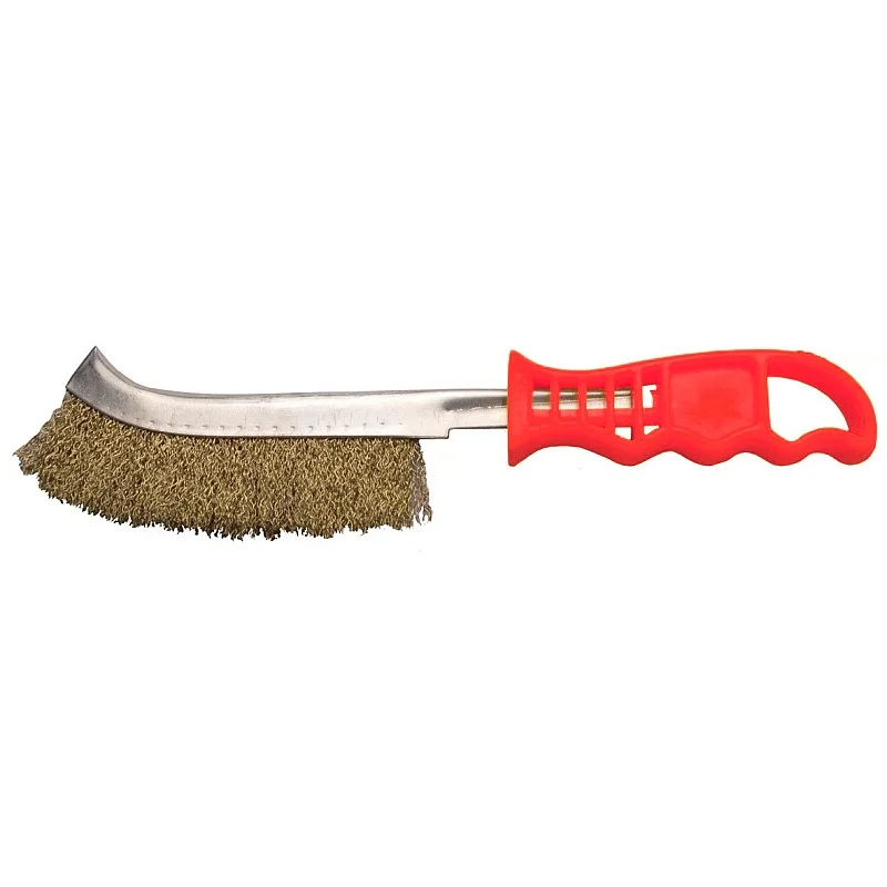 Rokas birste metāla ar misiņa pārklājumu