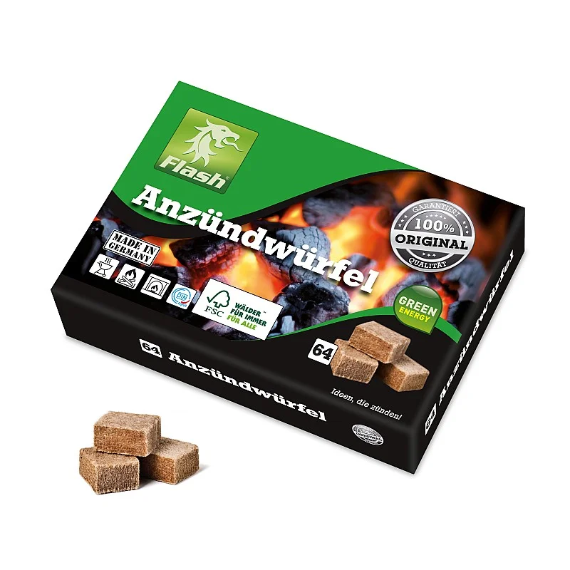 Aizdedzināšanas klucīši brūni 64gb