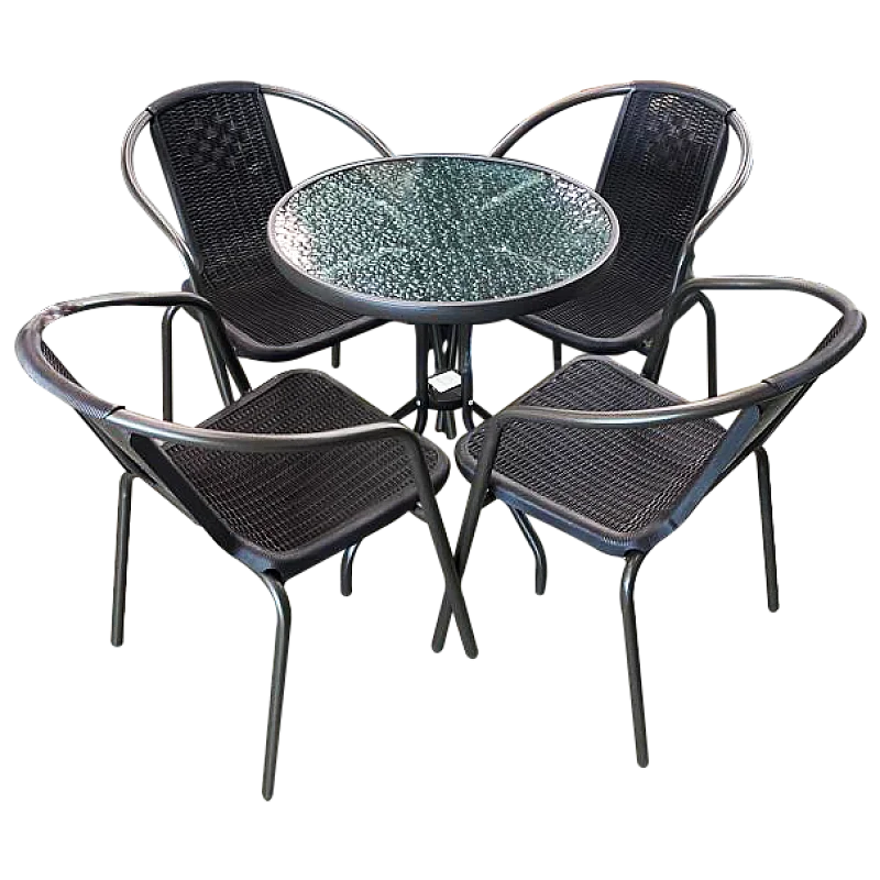 Dārza komplekts, galds un 4 krēsli