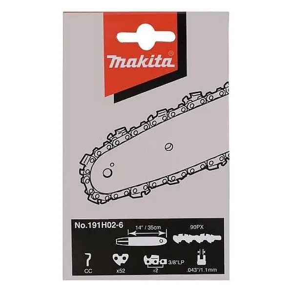 Motorzāģa ķēde Makita 191H02-6. 350 mm. 1.1 mm. 3/8 Motorzāģa ķēde Makita 191H02-6. 350 mm. 1.1 mm. 3/8