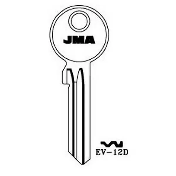 Atslēgas sagatave JMA EV-12D. 5 gab. iepakojumā Atslēgas sagatave JMA EV-12D. 5 gab. iepakojumā