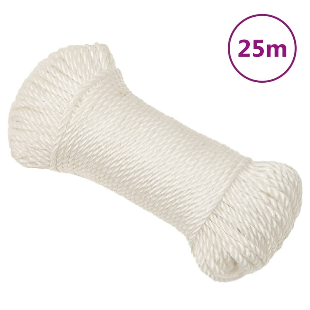 darba virve, balta, 3 mm, 25 m, polipropilēns