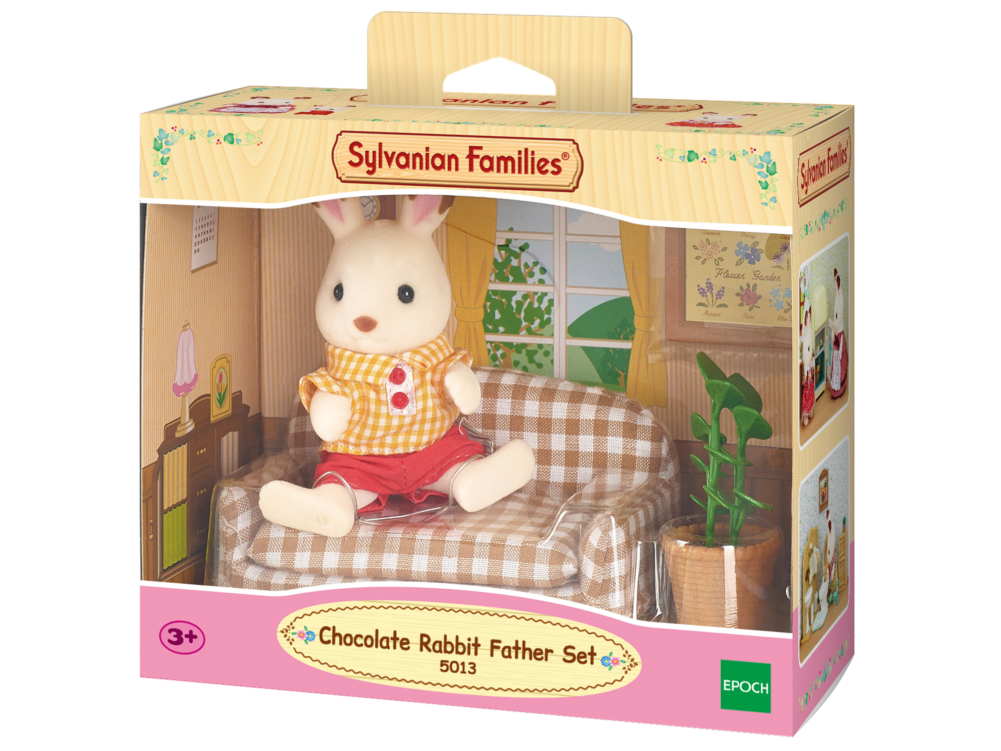 SYLVANIAN FAMILIES Chocolate Rabbit Father & Settee