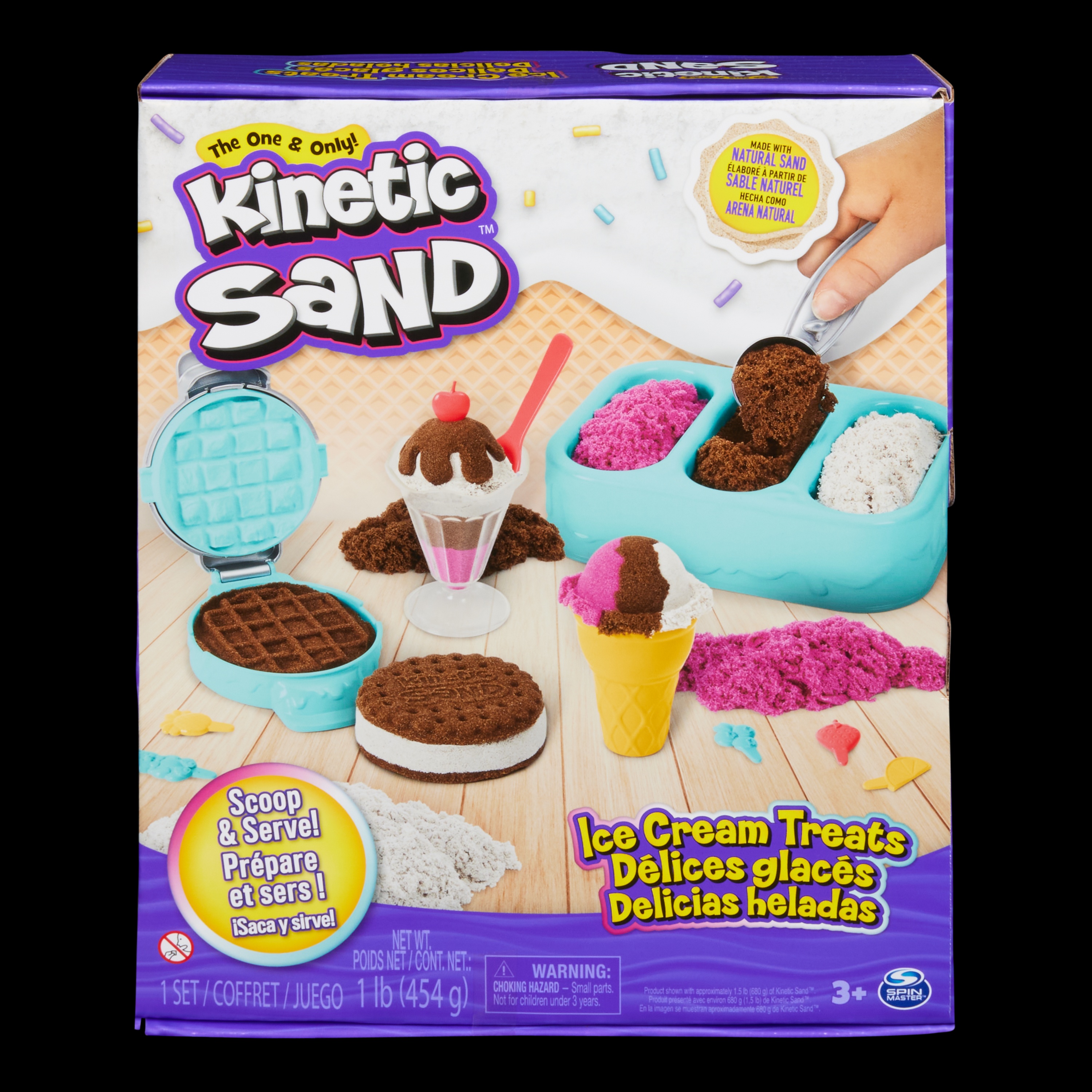 KINETIC SAND Mängukomplekt Jäätis (Lõhnatu)