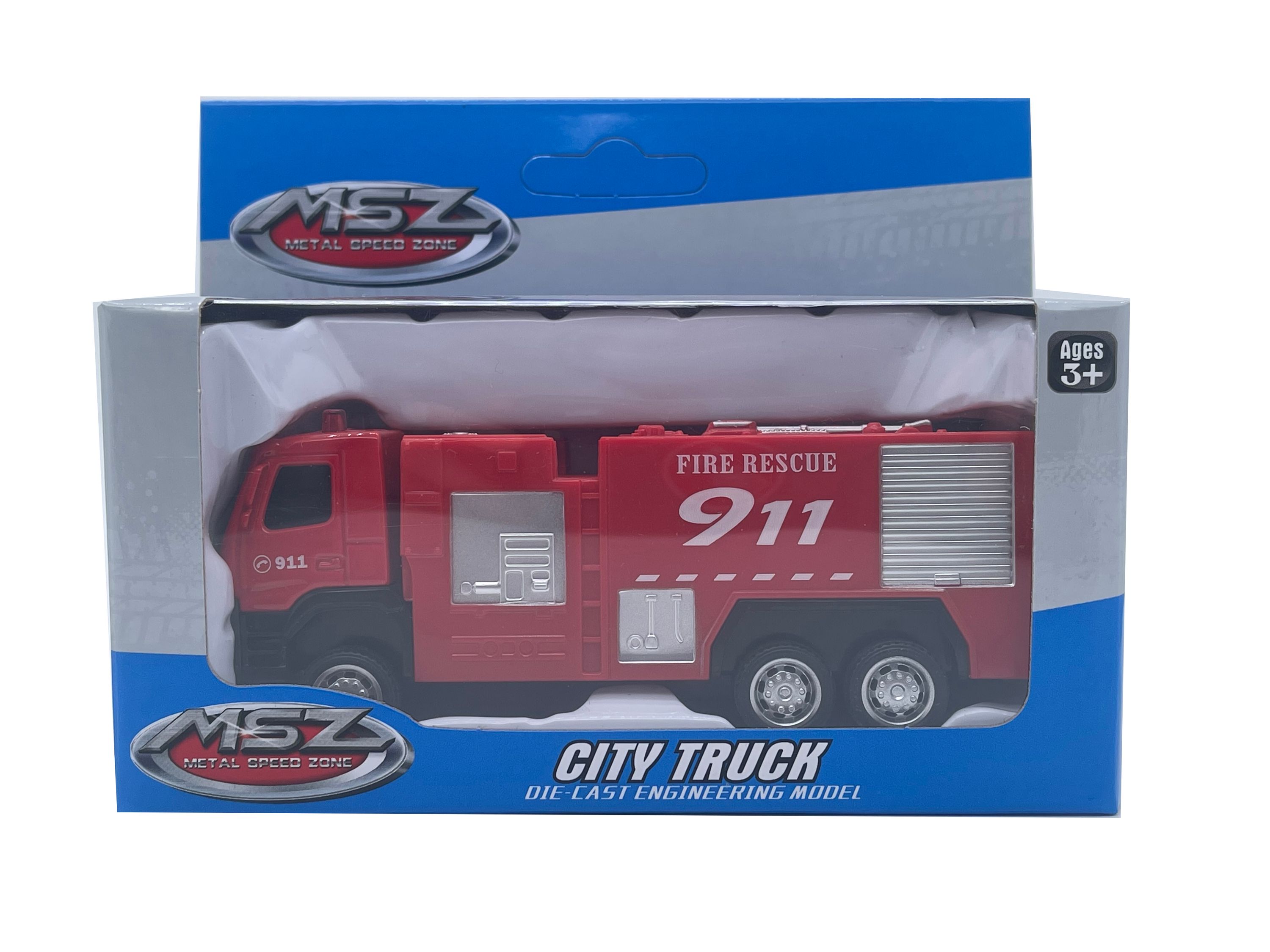 MSZ Die-cast model Volvo Fire Engine, scale 1:72