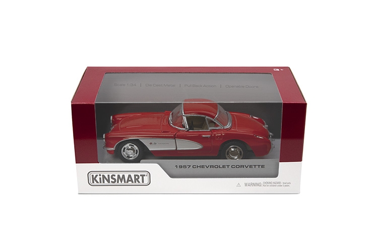 KINSMART Automobilis 1957 CHEVROLET CORVETTE, 1:34