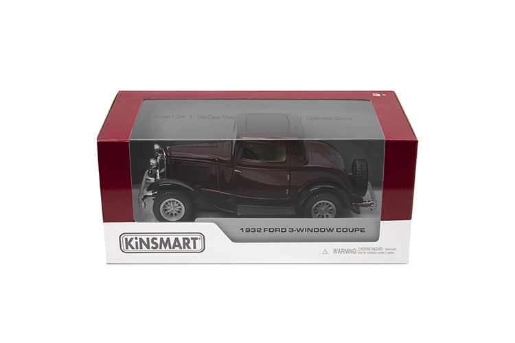 KINSMART Die-cast model 1932 Ford 3-Window Coupe, scale 1:34