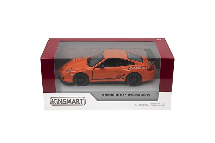 KINSMART Miniatūrais modelis - 2010 Porsche 911 GST RS, izmērs 1:36