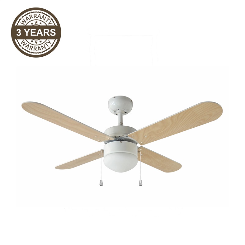 CEILING LAMP/FAN NAPO E14 WHITE/WOOD