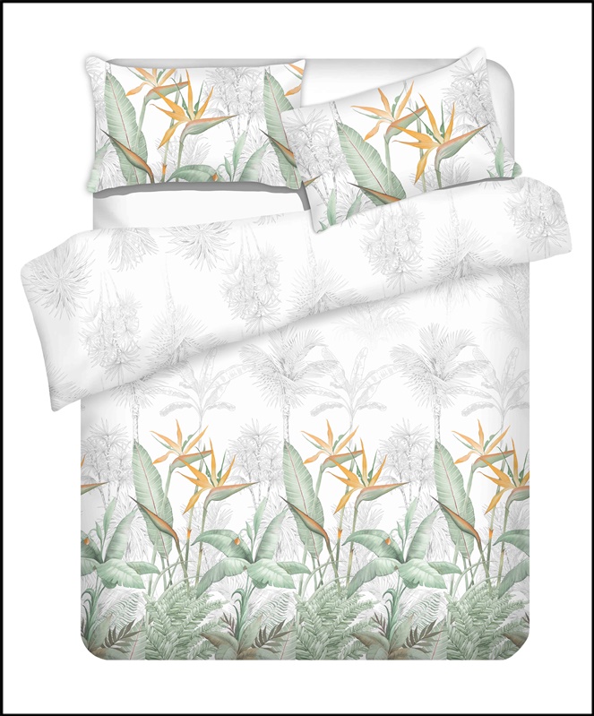 BED COV SET COTTON PALMITO 160X200